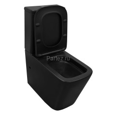 Унитаз-компакт Azario Black King 370х640х810 безободковый, с быстросъемным сиденьем микролифт, черны