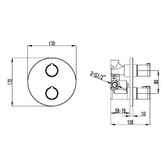 Смеситель Lemark Yeti LM7823C для душа, встраиваемый