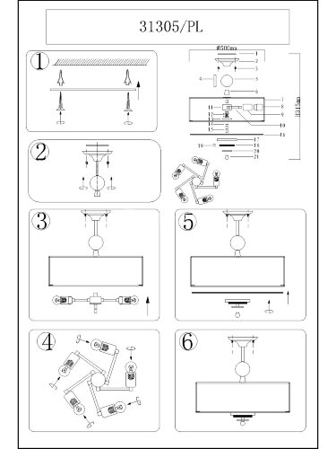 Потолочная люстра Newport 31305/PL