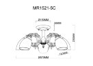 Потолочная люстра MyFar MR1521-5C