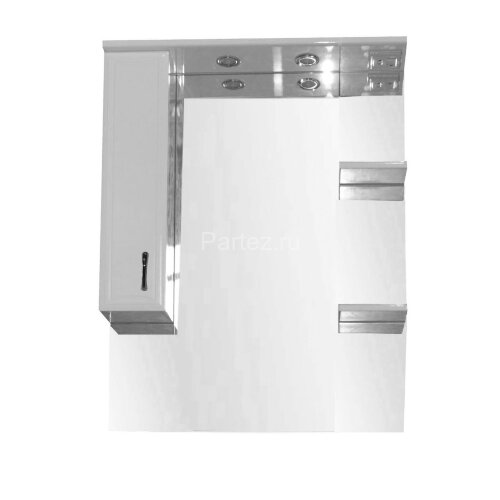 Зеркало-шкаф Loranto Коралл 80 левостороннее, 800х1025х170