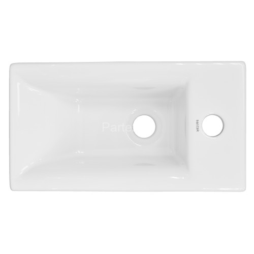 Комплект тумба подвесная Loranto Алина - 40 400х220х730 с раковиной Миранда 40 правая, белый (CS0008