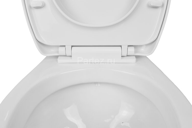 Унитаз подвесной Azario STELLA 370х400х550 ободковый, с быстросъемным сидением микролифт, белый (AZ-