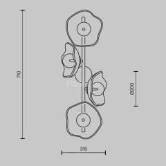 Бра Maytoni MOD207WL-04BS