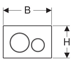 Кнопка смыва Geberit Sigma 20, двойной смыв, черный