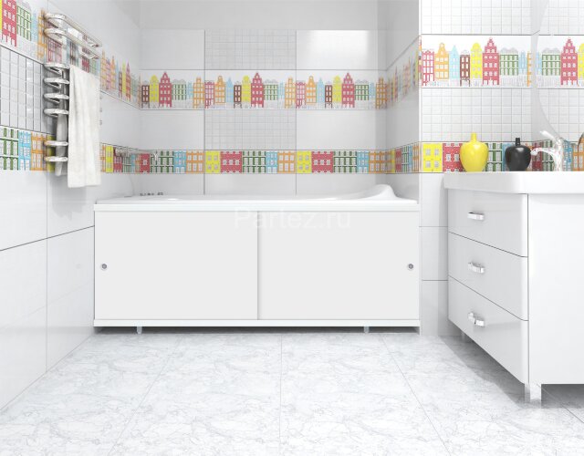 Экран для ванны Метакам "Кварт" 1,68 белый (CS00024696)