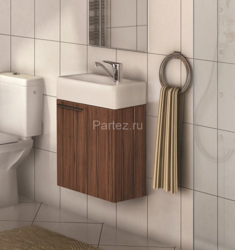 Тумба под раковину AQUATON Эклипс 46, темное дерево (1A172701EK560)