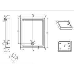 Душевой поддон Azario 900х1200х150 R/L, для ONTARIO 1231 900
