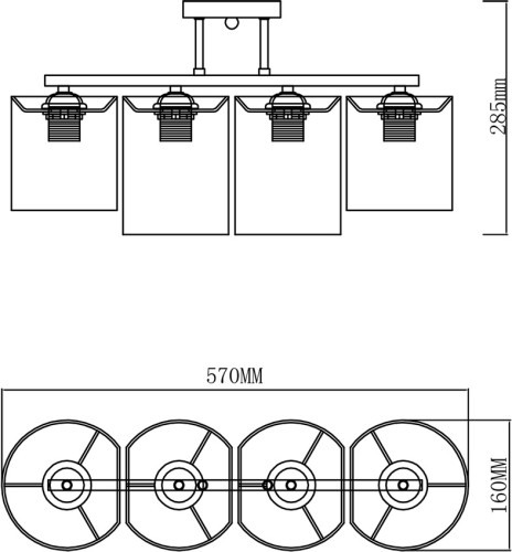 Потолочная люстра Escada 641/4P