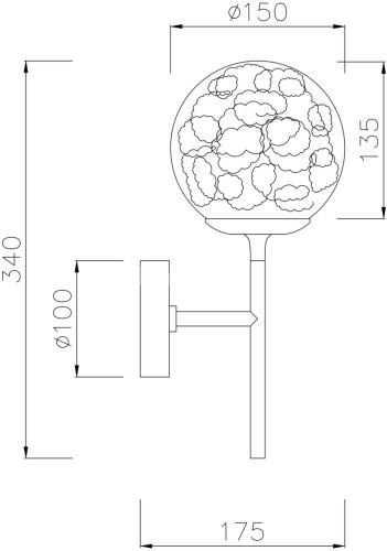 Бра Maytoni MOD061WL-01BS