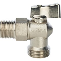 Кран шаровой угловой для стиральных машин 1/2"х3/4" Stout