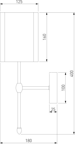 Бра Eurosvet 60162/1 черный