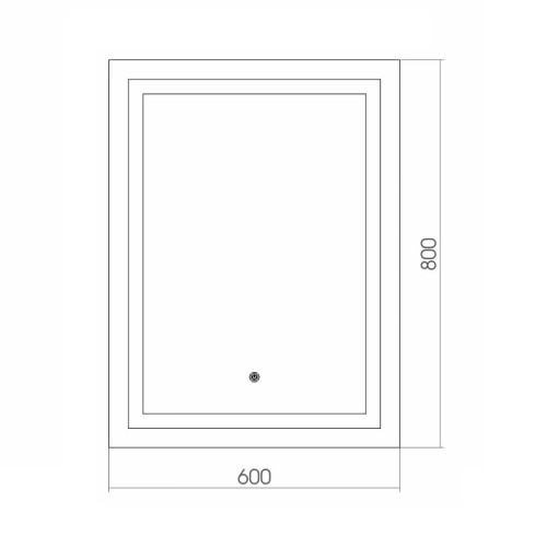 Зеркало AZARIO Рига 600х800 c подсветкой и диммером, сенсорный выключатель (ФР-00001378)