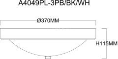 Потолочный светильник Arte Lamp A4049PL-3PB