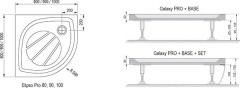 Душевой поддон Ravak ELIPSO PRO-100 белый