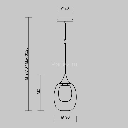 Подвесной светильник Maytoni MOD016PL-01BS1