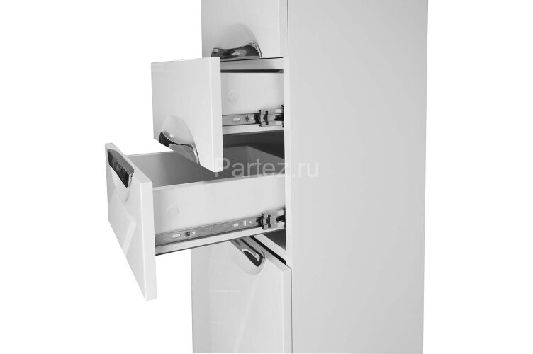 Пенал Loranto Стиль правосторонний, 400х1970х330, белый (CS00024796)