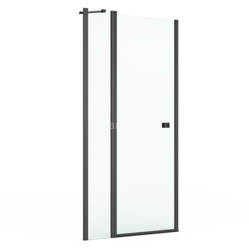 Душевая дверь Roca CAPITAL распашная 100х195, толщина полотна 6мм универсальная, цвет профиля черный