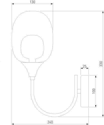 Бра Eurosvet 70218/1 латунь