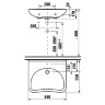 Раковина подвесная Roca ACCESS 640х550 1 отверстие, для людей с ограниченными возможностями, белый