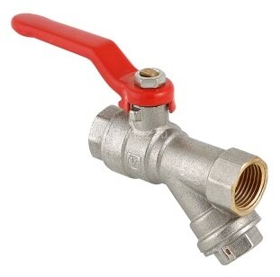 Кран шаровой с косым фильтром 3/4" в-в рыч. VALTEC