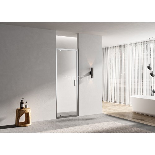 Душевая дверь Azario MILTON распашная 70х200, толщина полотна 6мм универсальная, цвет профиля серебро