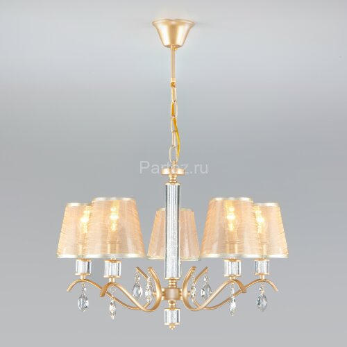 Подвесная люстра Eurosvet 60103/5 перламутровое золото
