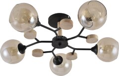 Потолочная люстра Reluce 01501-0.3-05 BK+WOOD