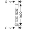 Hansgrohe 28136000 Металлический шланг Sensoflex 1,60 м, 1/2