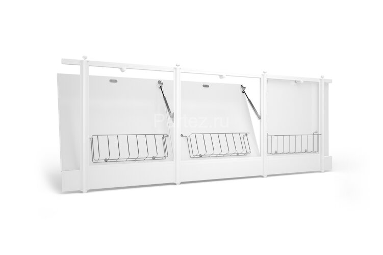 Экран для ванны Метакам 1690х540х580 с откидными дверцами, белый (ЭОS_008835)