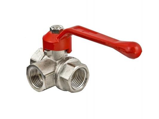 Кран шаровой трехходовой тип L 3/4" ВР рыч. VALTEC