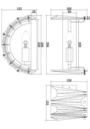 Настенный светильник Maytoni MOD043WL-01CH