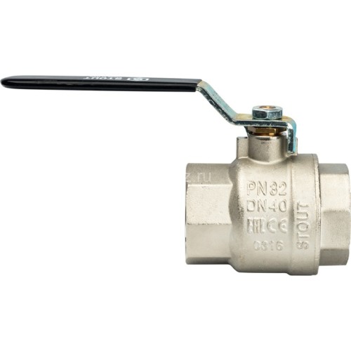 Кран шаровой полнопроходной ВР/ВР рычаг 1. 1/2" Stout