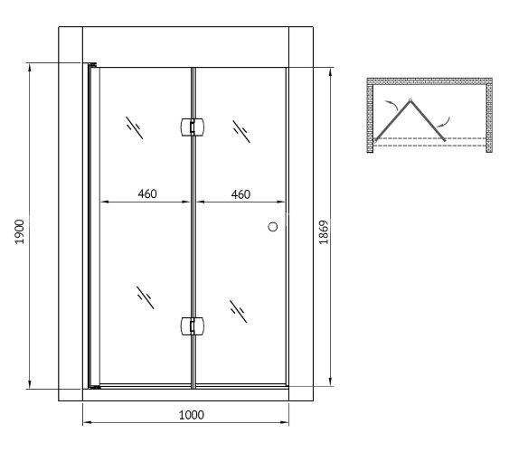 Душевая дверь Gemy Dutch Windmill S37193D