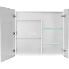 Зеркальный шкаф Aquaton Лондри 80 белый глянцевый (1A267202LH010)