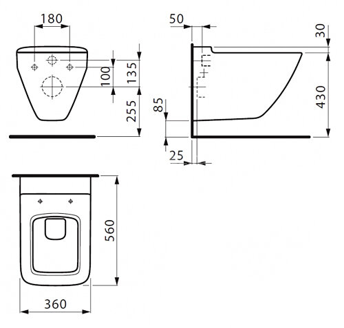 Подвесной унитаз Laufen Palace с глубоким смыванием (8.2070.0.000.000.1)
