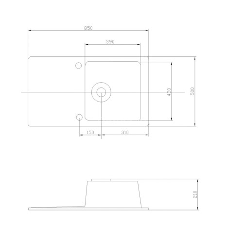 Кухонная мойка AQUATON Верона, графит (1A710032VR210)