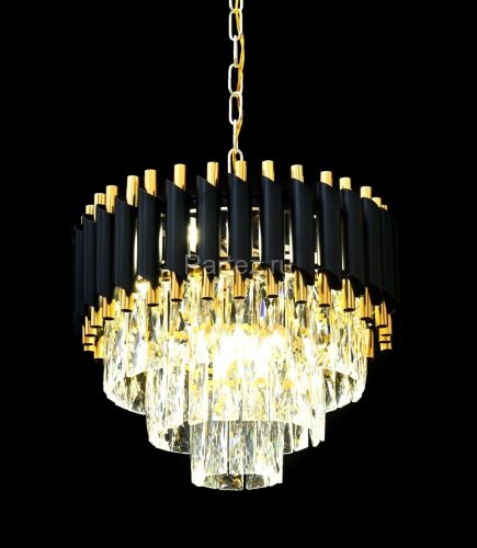 Подвесная люстра Lumina Deco LDP 6003-400 BK+F.GD