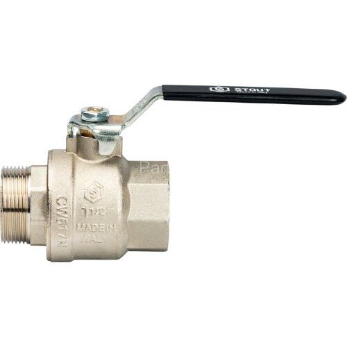 Кран шаровой полнопроходной ВР/НР рычаг 1. 1/2" Stout