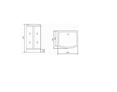 Timo Comfort T-8815 Fabric Glass душевая кабина (120*90*220), шт