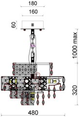 Подвесная люстра Fluorite FL1059-13P