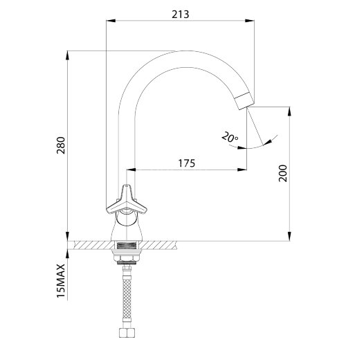 Смеситель Rossinka RS41-72U для кухни