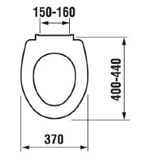 Крышка-сиденье для унитаза Jika ZET термопласт, стальные петли (8.9327.2.000.063.1)