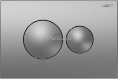 Кнопка смыва Loranto механическая, двойная, хром матовый