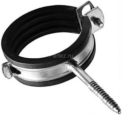 Хомут трубный с дюбелем и шурупом D 40 (1.1/4")