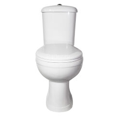 Унитаз-компакт Дора Стандарт, горизонтальный выпуск, с сиденьем, белый (47301130402)