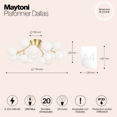 Потолочная люстра Maytoni MOD545CL-20BS