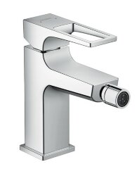 74520000 Metropol Смеситель для биде, однорычажный, с рукояткой-петлей, со сливным клапаном Push-Ope