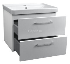 Комплект тумба Azario Ника 70 710х470х560 подвесная с раковиной Monte 70 белый матовый (CS00080144)