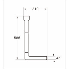 Бачок пластиковый AZARIO 370x120x395 с соединительной трубой, белый (AZ-204)